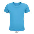 CAMISETA NIÑO AJUSTADA DE PUNTO LISO Y CUELLO REDONDO