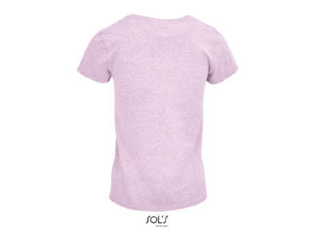CAMISETA MUJER AJUSTADA DE PUNTO LISO Y CUELLO REDONDO