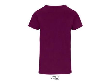 CAMISETA MUJER AJUSTADA DE PUNTO LISO Y CUELLO REDONDO