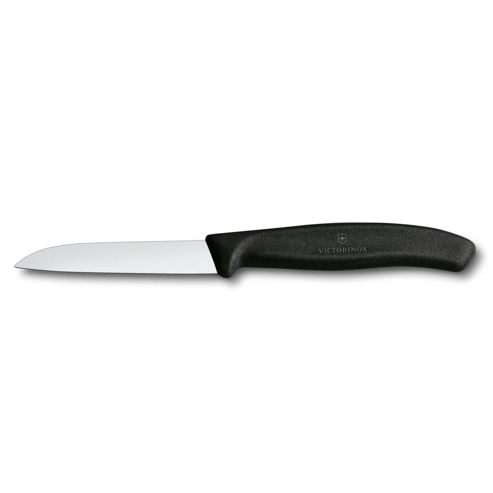Swiss Classic, Gemüsemesser, 8cm, gerade, schwarz