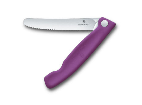 Swiss Classic, Picknick Messer, 11cm, Wellen, violett, Box