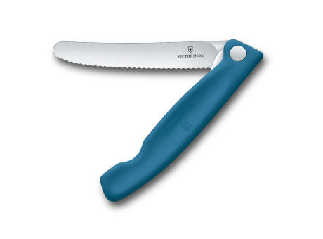 Swiss Classic, Picknick Messer, 11cm, Wellen, blau, Box