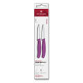 Swiss Classic, Gemüsemesser Set, 2tlg, 8cm,gerade/Wellen,violett