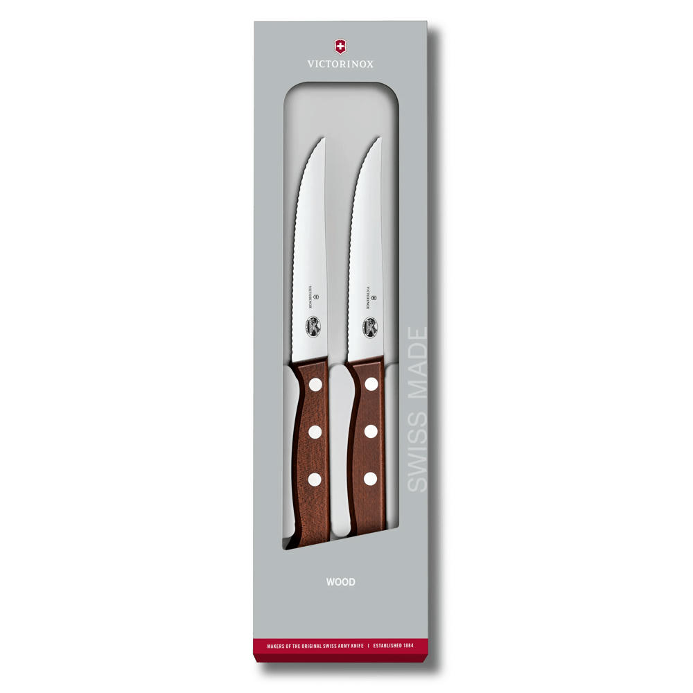 Victorinox - Wood Steak- und Pizzamesser-Set. 2-teilig