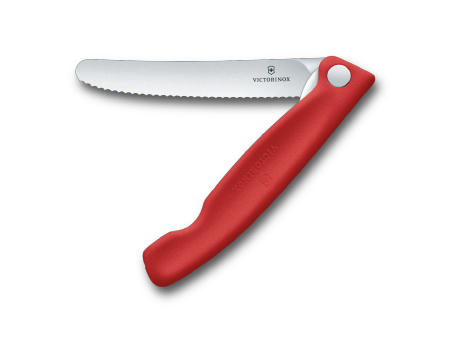 Swiss Classic, Picknick Messer, 11cm, Wellen, rot, Box