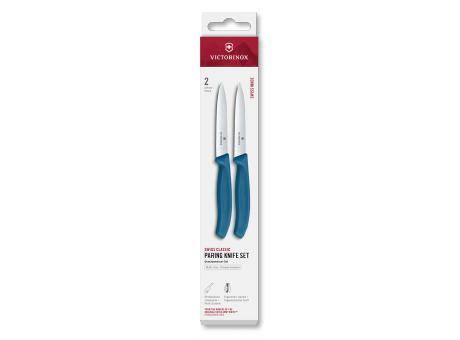 Swiss Classic, Gemüsem. Set, 2tlg, 10cm, gerade/Wellen, blau, Box