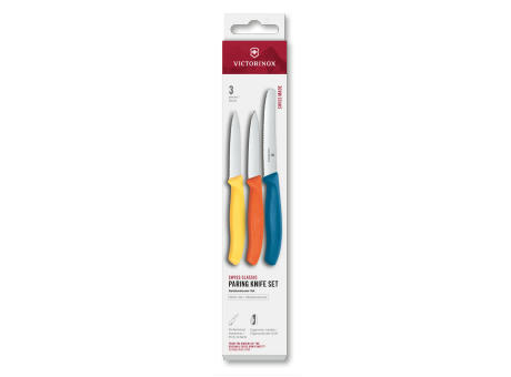 Swiss Classic, Gemüsem. Set, 3tlg, gerade/Wellen,gelb/orange/blau