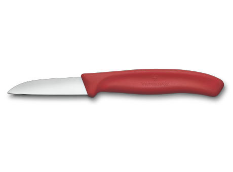 Swiss Classic, Gemüsemesser, 6cm, gerade, rot