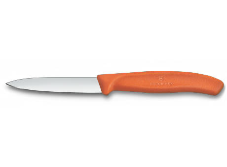 Swiss Classic, Gemüsemesser, 8cm, gerade, Mittelspitz, orange