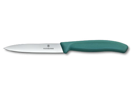 Swiss Classic, Gemüsemesser, 10cm, gerade, Mittelspitz, grün