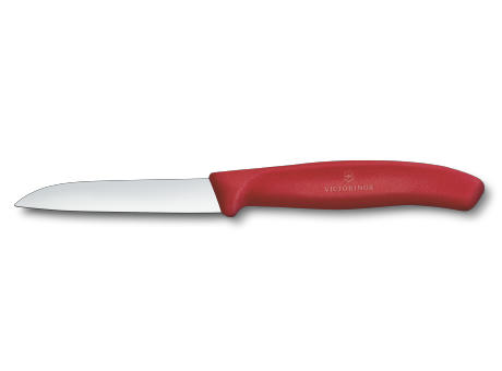 Swiss Classic, Gemüsemesser, 8cm, gerade, rot