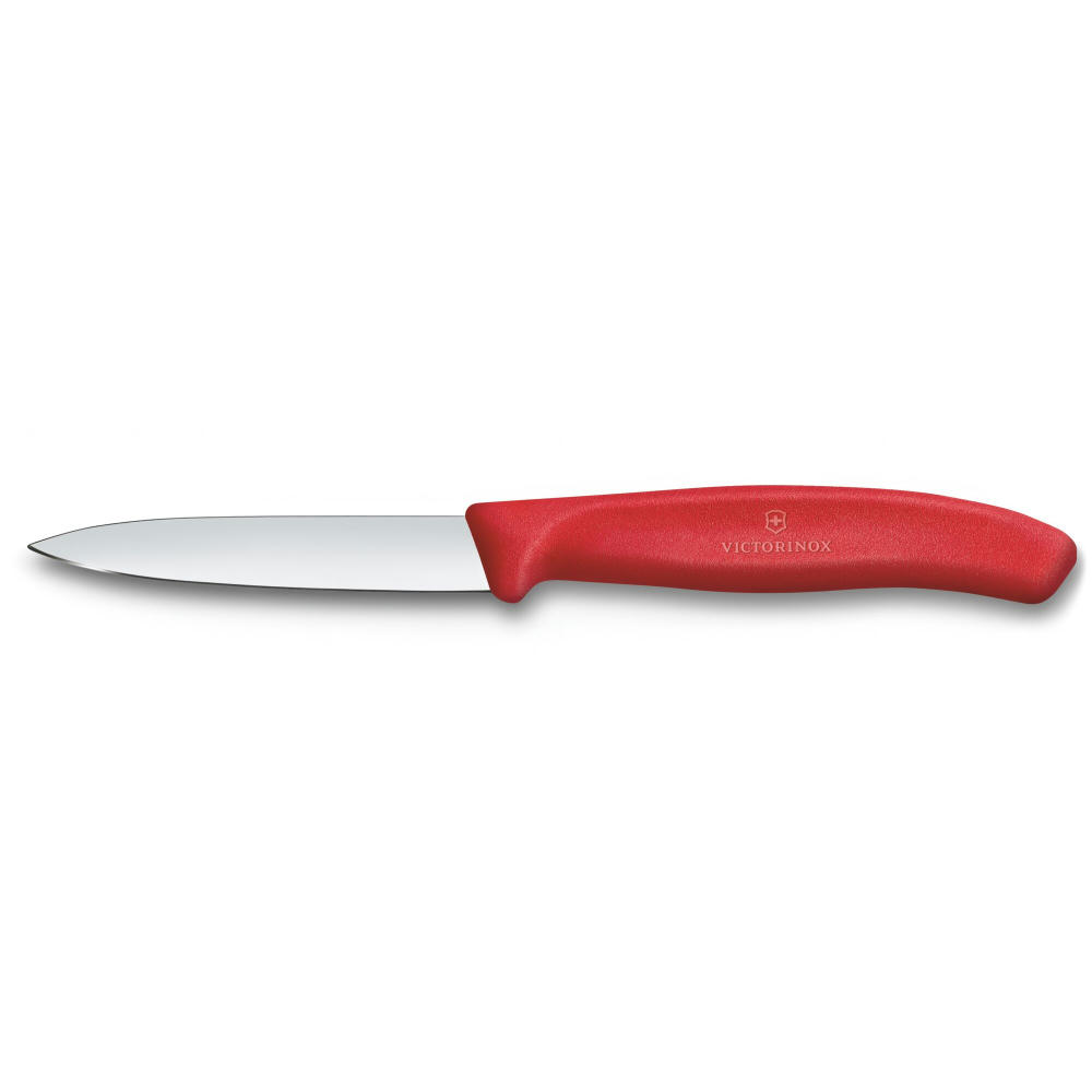 Swiss Classic, Gemüsemesser, 8cm, gerade, Mittelspitz, rot