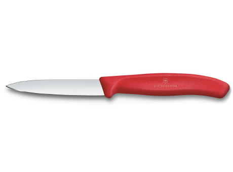 Swiss Classic, Gemüsemesser, 8cm, gerade, Mittelspitz, rot