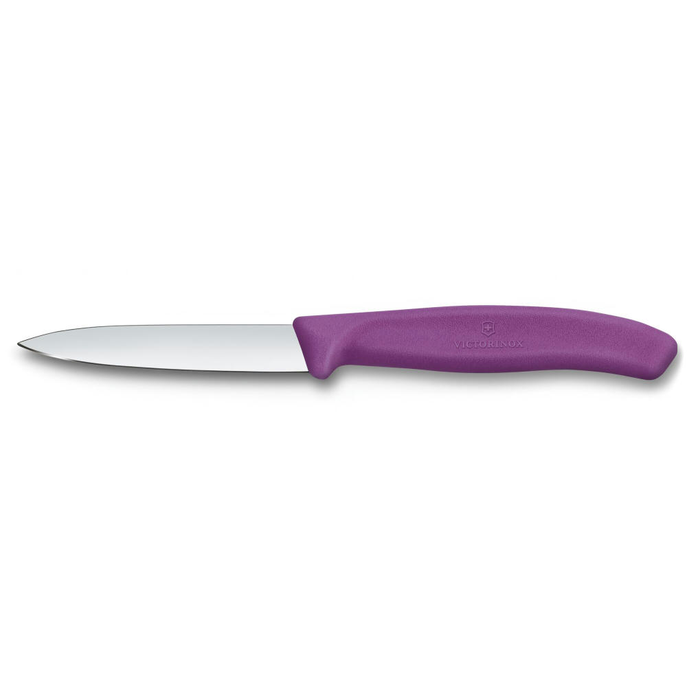 Swiss Classic, Gemüsemesser, 8cm, gerade, Mittelspitz, violett