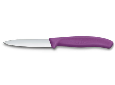 Swiss Classic, Gemüsemesser, 8cm, gerade, Mittelspitz, violett