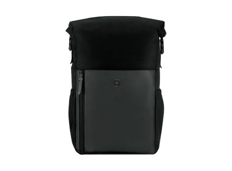 UrbanOne, UrbanOne Roll-Top Backpack, 15.6" Laptop Backpack,Black