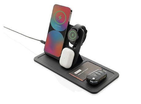 Swiss Peak 3-in-1- Wireless-Charging Desk-Tray aus RCS rPU