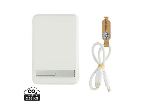 Zen 5000mAh 5W magnetische Bambus-Powerbank aus RCS rPlastik