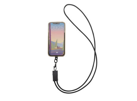 Terra duales Ladekabel aus RCS recyceltem PET mit Lanyard