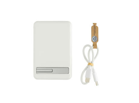 Zen 5000mAh 5W magnetische Bambus-Powerbank aus RCS rPlastik