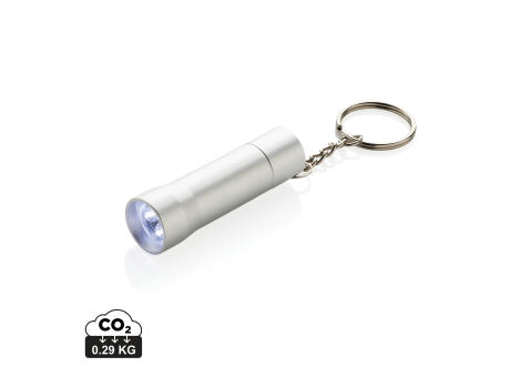 Flash Schlüsselanhänger-Taschenlampe aus RCS rec. Aluminium