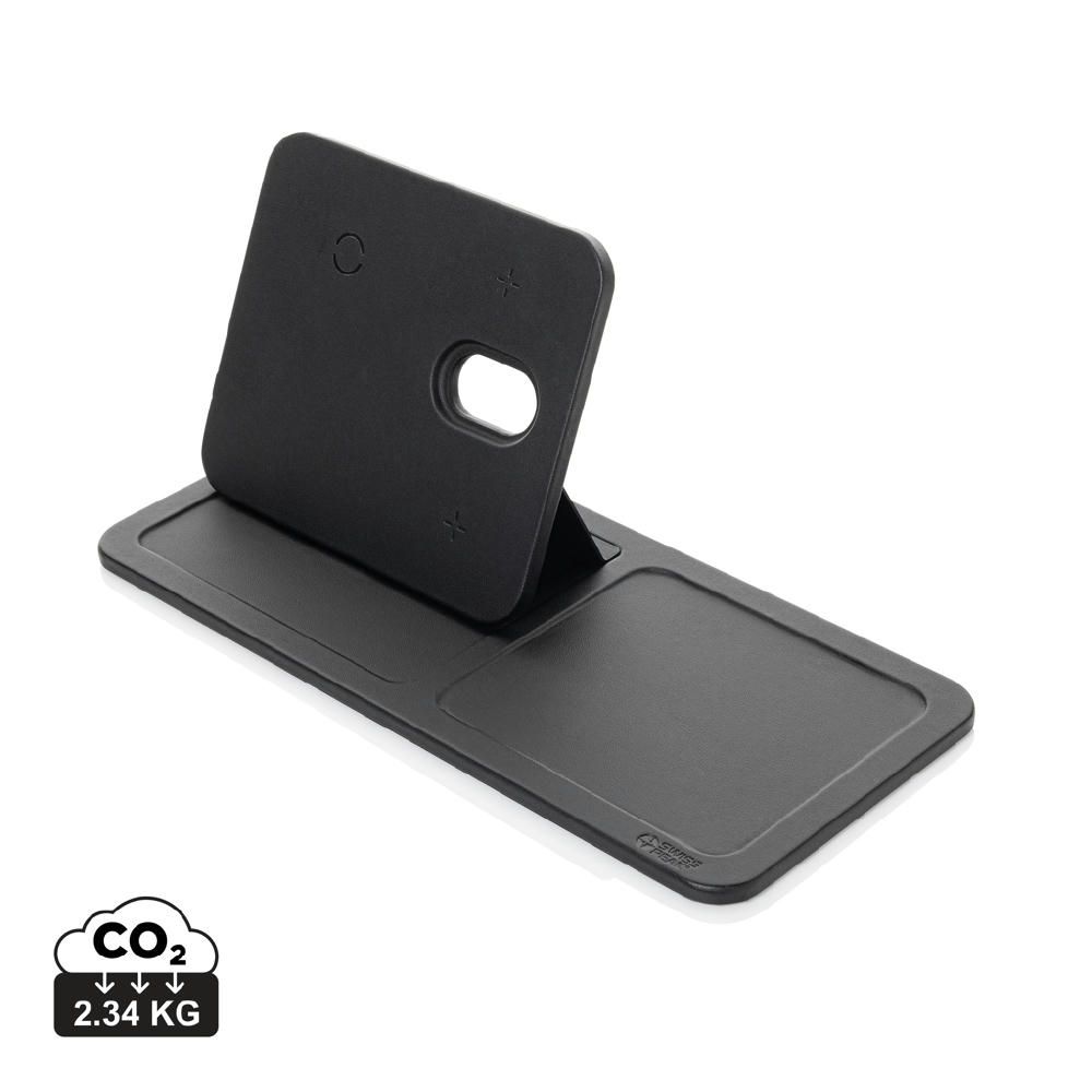 Swiss Peak 3-in-1- Wireless-Charging Desk-Tray aus RCS rPU