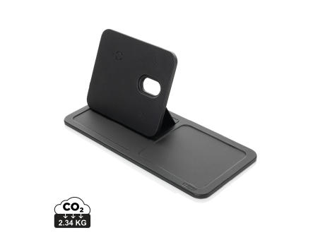 Swiss Peak 3-in-1- Wireless-Charging Desk-Tray aus RCS rPU