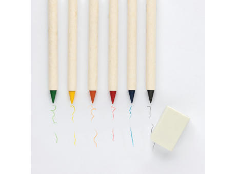 Micki GRS 6-tlg. Infinity-Buntstifteset mit Notizblock