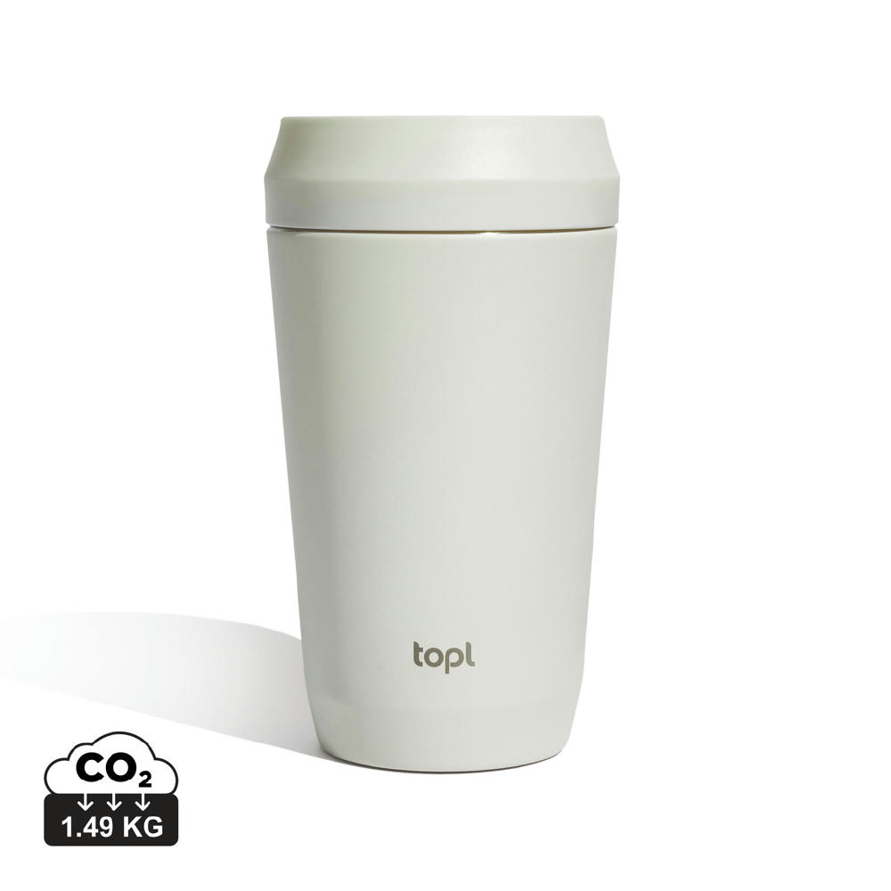 Topl-Trinkbecher aus rec. Stahl mit 360-Grad-Deckel 354ml