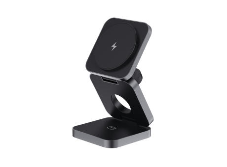 Terra faltbares 3-in-1 15W Charger aus RCS rec. Aluminium