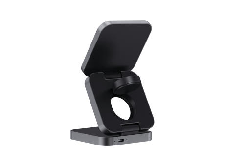Terra faltbares 3-in-1 15W Charger aus RCS rec. Aluminium
