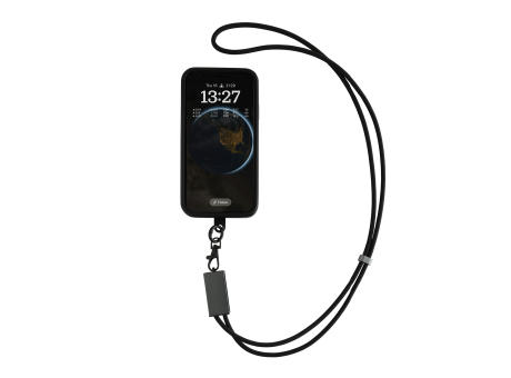 Terra 60Wduales Ladekabel aus RCS recyceltem PET mit Lanyard