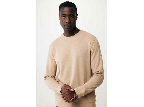 IQONIQ Denali ungefärbt. Rundhals-Sweater aus recycelter BW