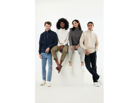 IQONIQ Elgon Quarter-Zip-Sweater aus rec. Baumwolle