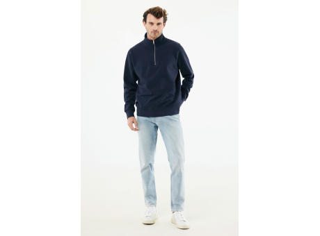 IQONIQ Elgon Quarter-Zip-Sweater aus rec. Baumwolle