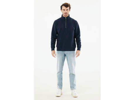 IQONIQ Elgon Quarter-Zip-Sweater aus rec. Baumwolle