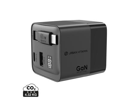 Urban Vitamin Mendocino 65W GaN-Charger mit einziehb. Kabel