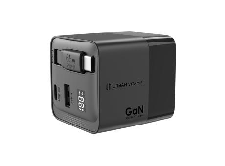 Urban Vitamin Mendocino 65W GaN-Charger mit einziehb. Kabel