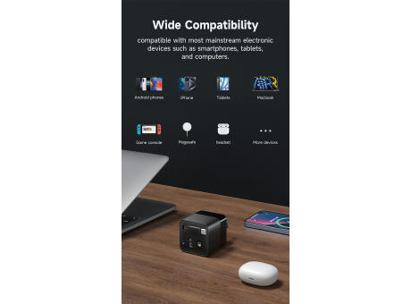 Urban Vitamin Mendocino 65W GaN-Charger mit einziehb. Kabel