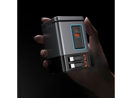 Urban Vitamin Sacramento 105W GaN Charger mit einz. Kabeln