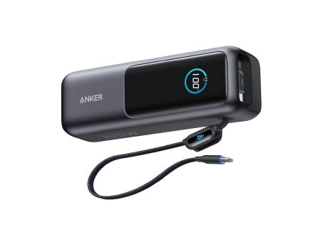 Anker Powerbank 25.000mAh-165W, mit integr. einziehb. Kabel