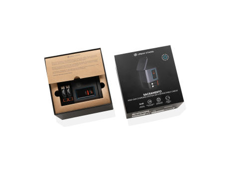 Urban Vitamin Sacramento 105W GaN Charger mit einz. Kabeln