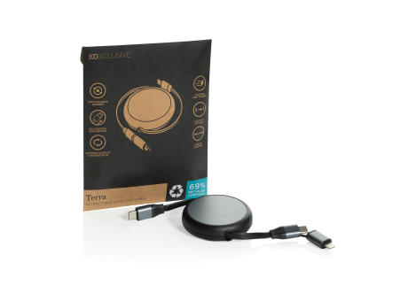 Terra ausziehbares 240W 2-in-1 Kabel aus RCS rec. Aluminium