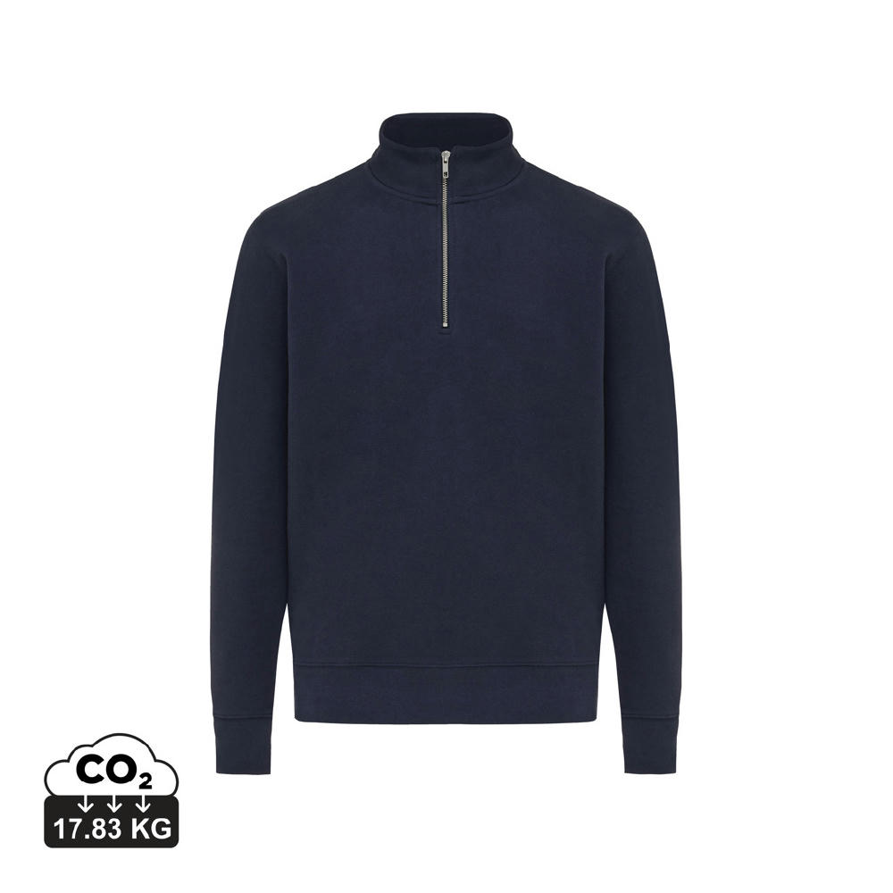 IQONIQ Elgon Quarter-Zip-Sweater aus rec. Baumwolle