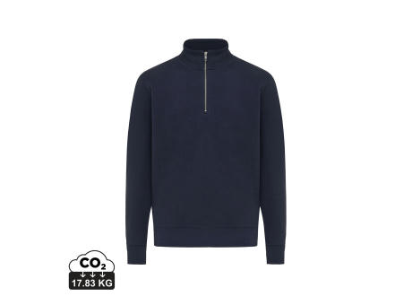 IQONIQ Elgon Quarter-Zip-Sweater aus rec. Baumwolle