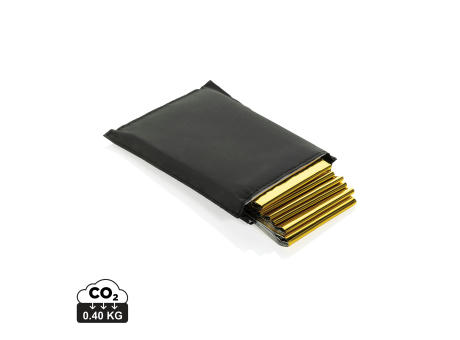 Solra-Rettungsdecke in RCS-Tasche aus recyceltem RPET