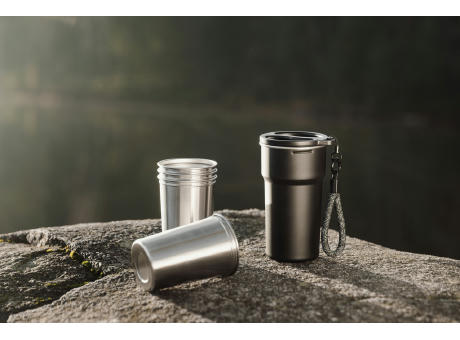 VINGA Parks Becher aus RCS Stainles Steel, 4 Stück, 250ml