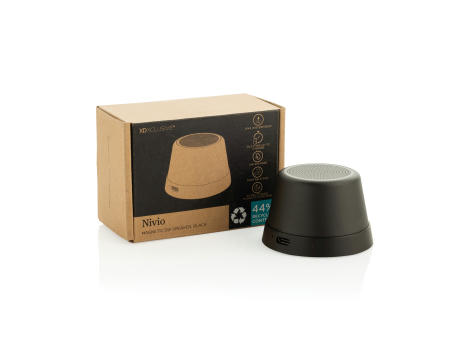 Nivio magnetischer 5W-Speaker aus RCS recyceltem Aluminium