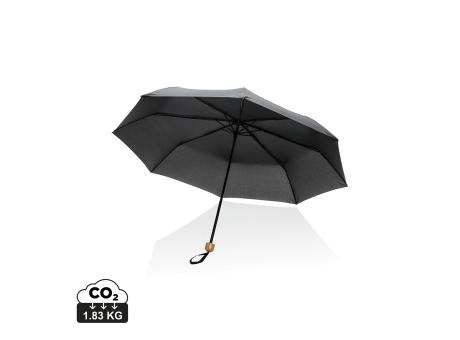 20.5" Impact AWARE™ RPET 190T Pongee Bambus Mini-Schirm