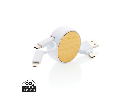 Ontario ausziehb. 4-in-1 Kabel aus RCS recyceltem Kunststoff